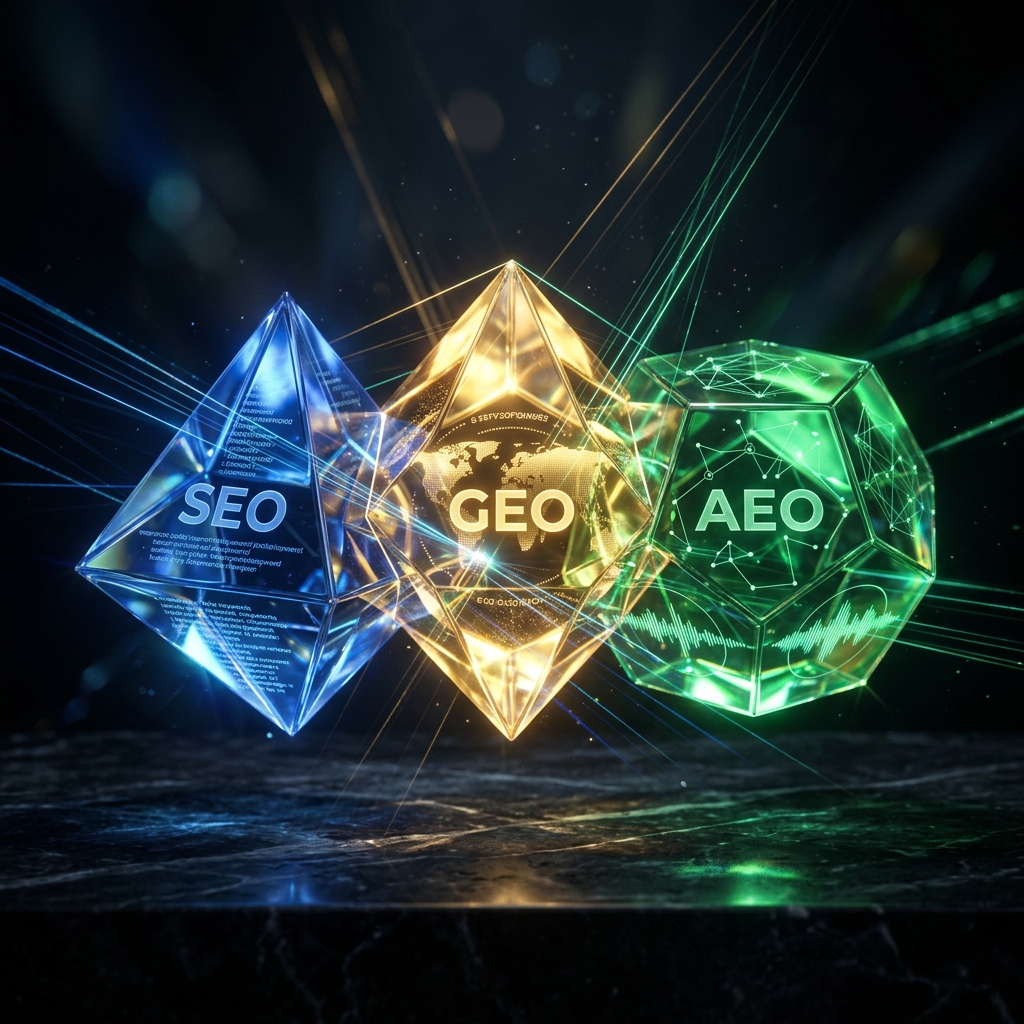 SEO vs. GEO vs. AEO: A Guide for Ecommerce Brands in the AI Era